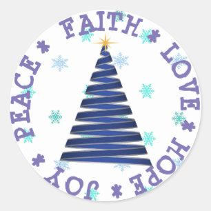 HOPE FAITH LOVE JOY KERST STICKER