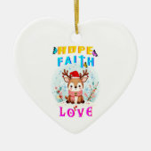 Hope Faith Love Keramisch Ornament (Voorkant)