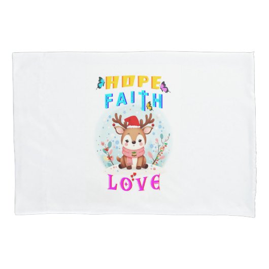 Hope Faith Love Kussensloop (Voorkant)