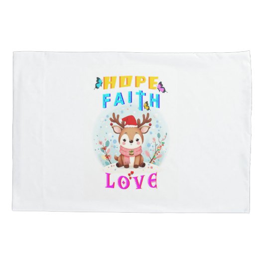 Hope Faith Love Kussensloop (Achterkant-Links)