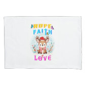 Hope Faith Love Kussensloop (Voorkant-Links)