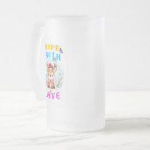 Hope Faith Love Matglas Bierpul (Voorkant links)