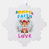 Hope Faith Love Ornament Kaart (Achterkant)