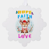 Hope Faith Love Ornament Kaart (Voorkant)