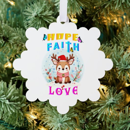 Hope Faith Love Ornament Kaart (Insitu (Drie))