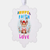 Hope Faith Love Ornament Kaart (Links)