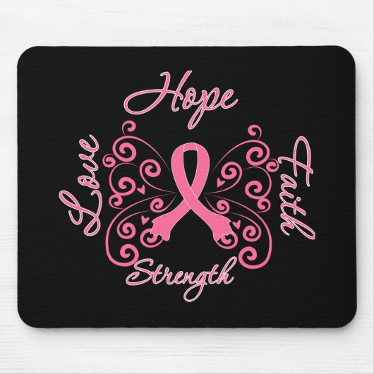 Hope Faith Love Sterke Breast Cancer Muismat (Voorkant)