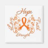 Hope Faith Love Sterke Leukemia Magneet (Voorkant)