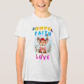 Hope Faith Love Tri-Blend Shirt (Voorkant)