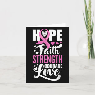 Hope Faith Sterke Courage Love Breast Cancer Awa Kaart