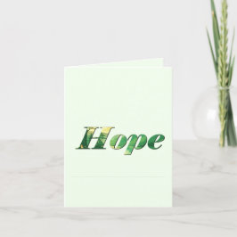 Hope. Feestdagen Kaart