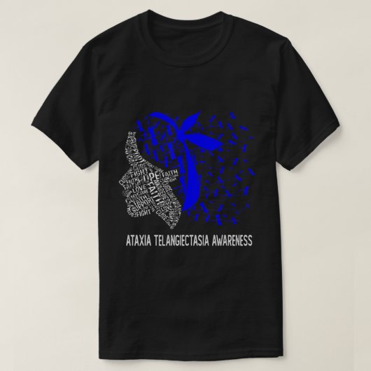 Hope Fight Ataxia Telangiectasia Awareness T-Shirt (Design voorkant)