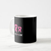 Hope Fight Cure - Borstkanker Awareness Month Koffiemok (Voorkant links)