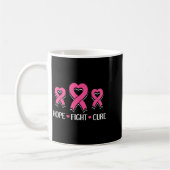 Hope Fight Cure - Borstkanker Awareness Month Koffiemok (Links)