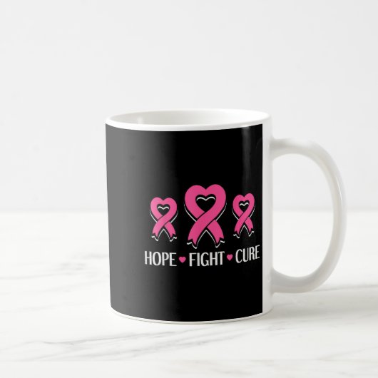Hope Fight Cure - Borstkanker Awareness Month Koffiemok (Rechts)