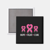 Hope Fight Cure - Borstkanker Awareness Month Magneet (Voorkant / Achterkant)
