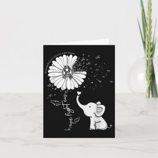 Hope Fight Cure Elephant Neuro-endocriene Kanker Z Kaart (Voorkant)