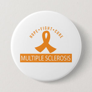 Hope Fight Cure MS Oranje Ribbon Ronde Button 7,6 Cm