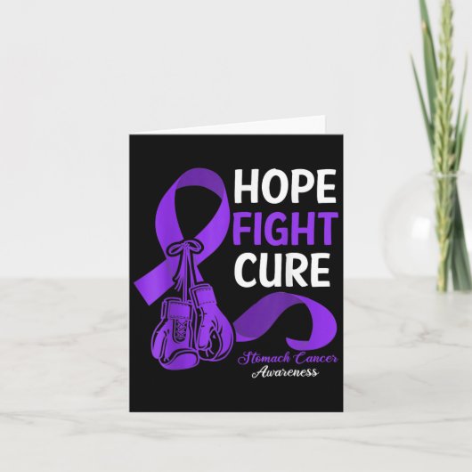 Hope Fight Cure Periwinkle Ribbon maagkanker A Kaart (Voorkant)