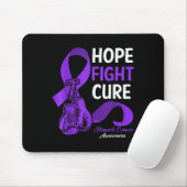 Hope Fight Cure Periwinkle Ribbon maagkanker A Muismat (Met muis)