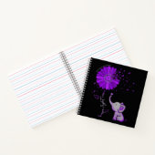 Hope Fight Cute Elephant Alzheimer's Paarse Ribbon Notitieboek (Binnen)