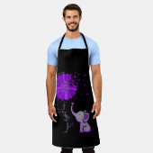 Hope Fight Cute Elephant Alzheimer's Paarse Ribbon Schort (Gedragen)