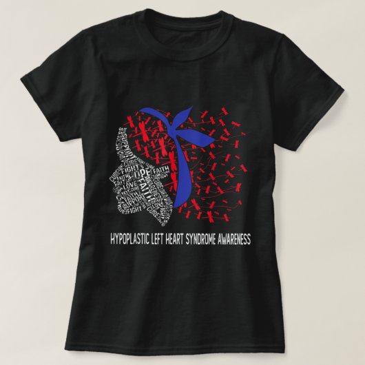 Hope Fight Hypoplastic left Heart Syndrome HLHS Aw T-shirt (Design voorkant)