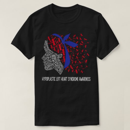 Hope Fight Hypoplastic left Heart Syndrome HLHS Aw T-shirt (Design voorkant)