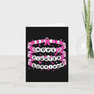 Hope Fighter Survivor Roze Borstkanker Vriendschap Kaart