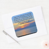 HOPE FILLED, MATTHEW 11:28 SUNRISE FOTO-ONTWERP VIERKANTE STICKER (Envelop)