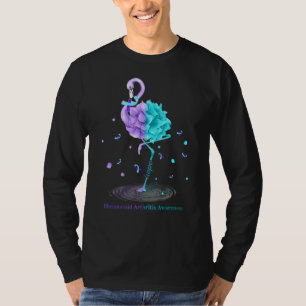 Hope Flamingo Paars Blue Rheumatoid Artritis Awa T-shirt