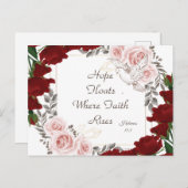 Hope Floats  Floral Briefkaart Hebrews 11:1 (Voorkant / Achterkant)