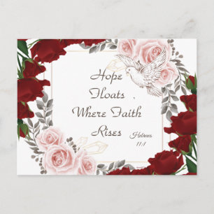 Hope Floats Floral Briefkaart Hebrews 11:1