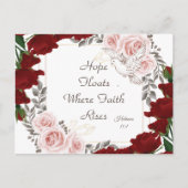 Hope Floats  Floral Briefkaart Hebrews 11:1 (Voorkant)