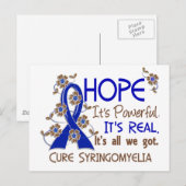 Hope Flower Ribbon Syringomyelia Briefkaart (Voorkant / Achterkant)