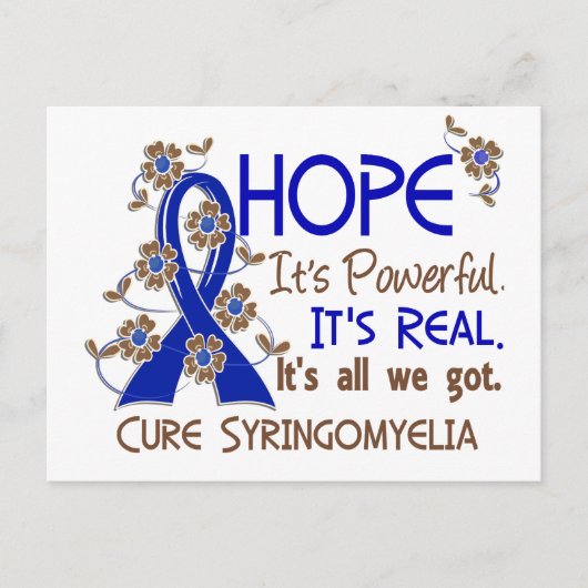 Hope Flower Ribbon Syringomyelia Briefkaart (Voorkant)