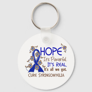 Hope Flower Ribbon Syringomyelia Sleutelhanger
