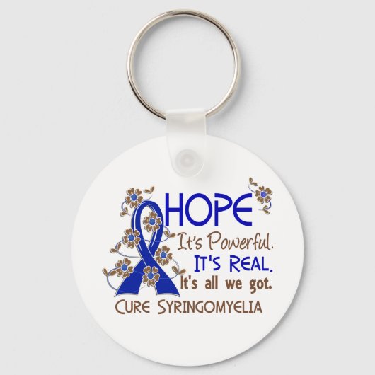 Hope Flower Ribbon Syringomyelia Sleutelhanger (Voorkant)