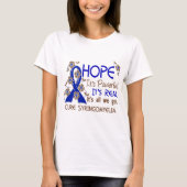 Hope Flower Ribbon Syringomyelia T-shirt (Voorkant)