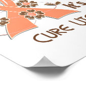 Hope Flower Ribbon Uterine Cancer Poster (Hoek)