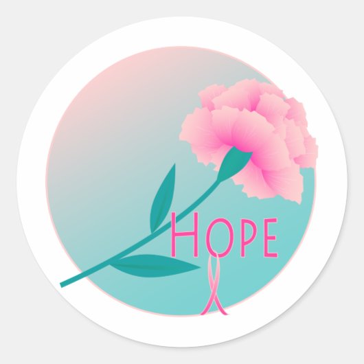 Hope Flower Ronde Sticker (Voorkant)