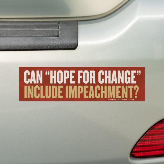 Hope for Change Impeachment Bumpersticker (Op auto)