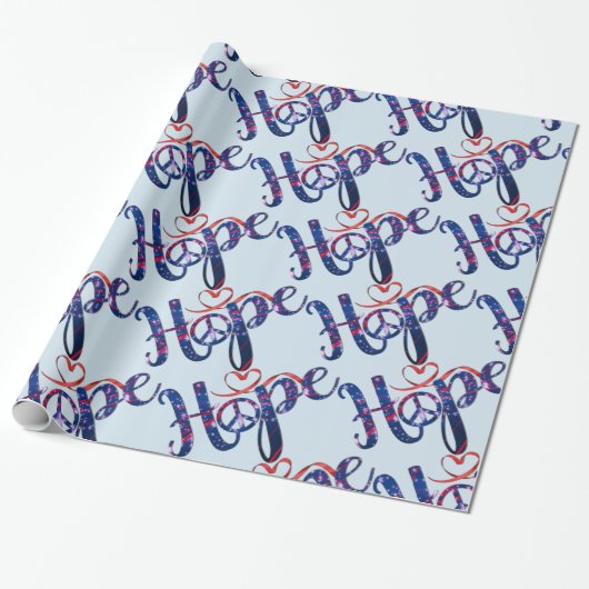 Hope for Peace Wrapping Paper Cadeaupapier (Uitgerold)