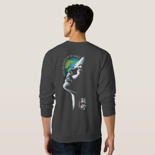 Hope for World peace | Men Trui (Achterkant volledig)