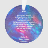 "Hope" gedicht - acrylversiering Ornament (voorkant)