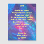 "Hope" gedicht - Magnetic Card (Voorkant)