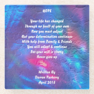 "Hope" gedicht - Onderzetter