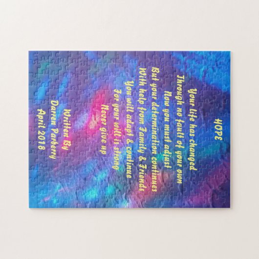 "Hope" gedicht - Puzzle Legpuzzel (Horizontaal)