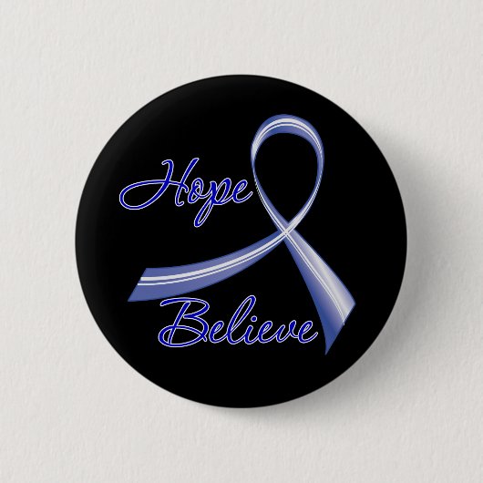 Hope gelooft Colon Cancer Ronde Button 5,7 Cm (Voorkant)