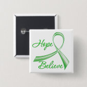 Hope gelooft dat traumatische hersenletsels vierkante button 5,1 cm (Voorkant /achterkant)